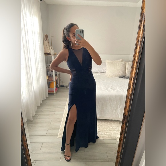 Morgan & Co. Navy Blue Maxi Dress - Picture 3 of 6